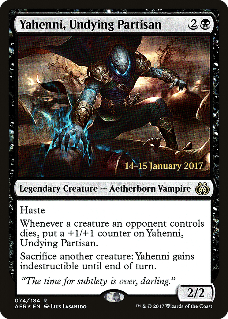 Yahenni, Undying Partisan (PRE-074) - Aether Revolt Promos Foil-1
