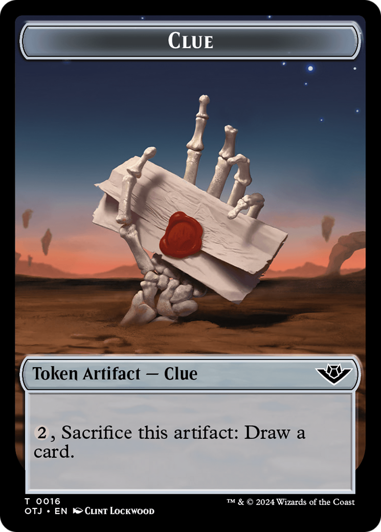 Clue // Plot Double-Sided Token [Outlaws of Thunder Junction Tokens]-1