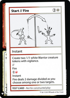 Start // Fire [Mystery Booster Playtest Cards]-1