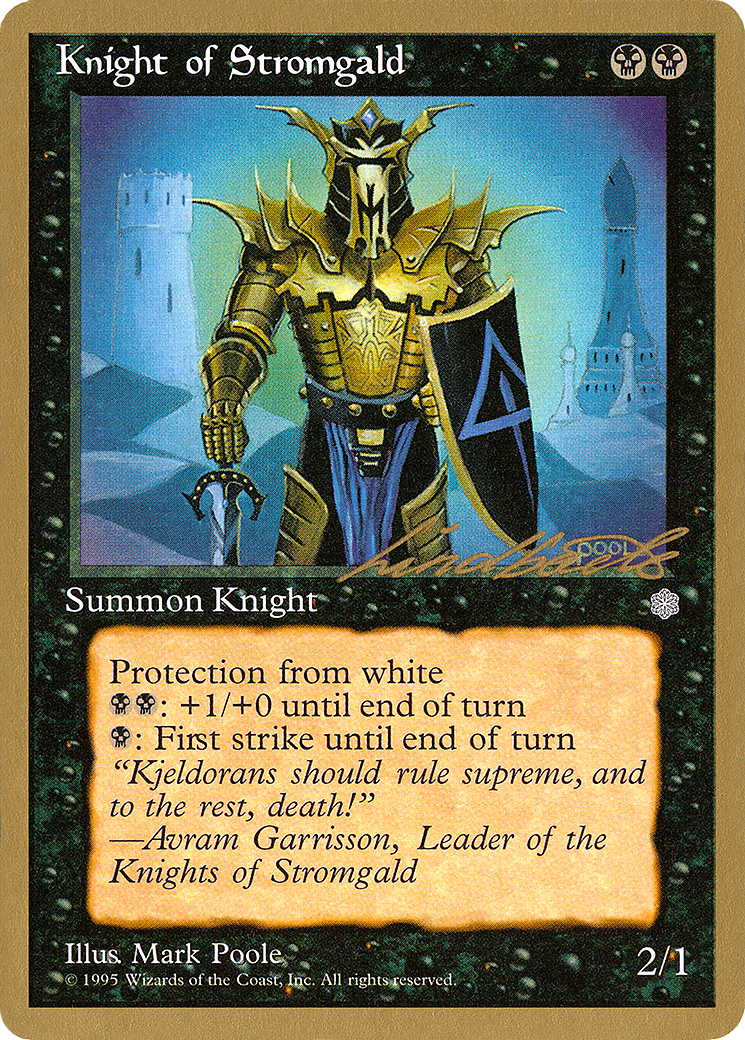 Knight of Stromgald - 1996 Leon Lindback (ICE) (WCD-) - Pro Tour Collector Set-1