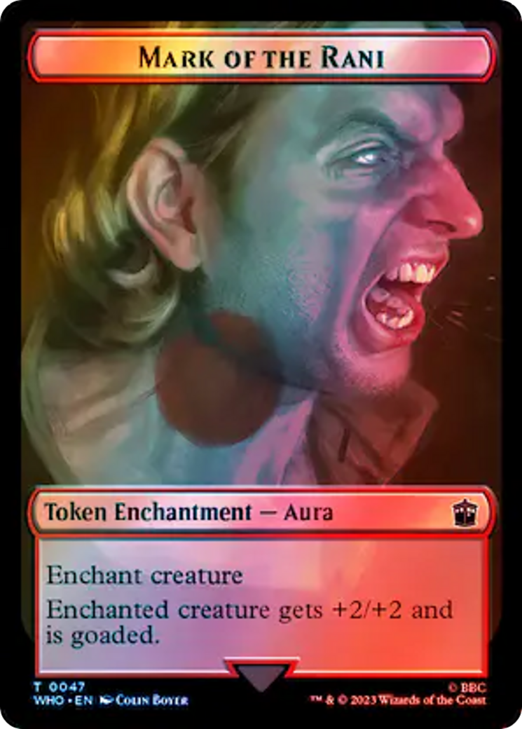 Fish // Mark of the Rani Double-Sided Token (Surge Foil) [Doctor Who Tokens]-2