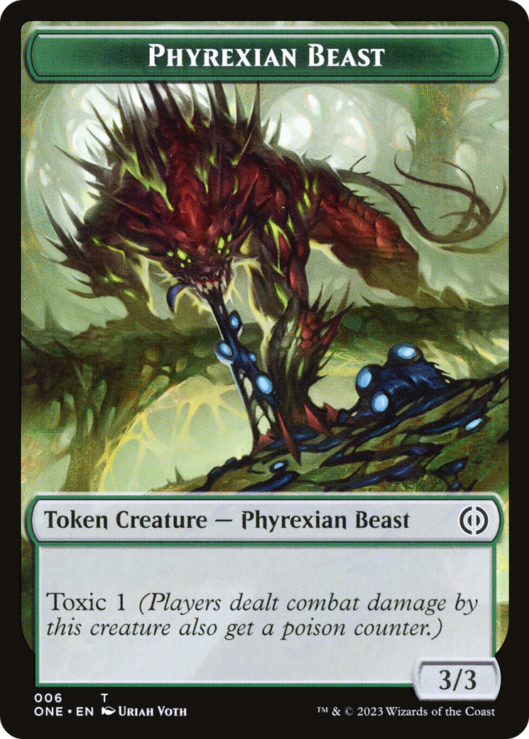 Phyrexian Goblin // Phyrexian Beast Double-Sided Token [Phyrexia: All Will Be One Tokens]-2