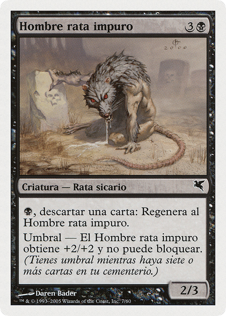 Dirty Wererat (Spanish) - "Hombre rata impuro" (A7) (PSAL-0A7) - Salvat 2005-1