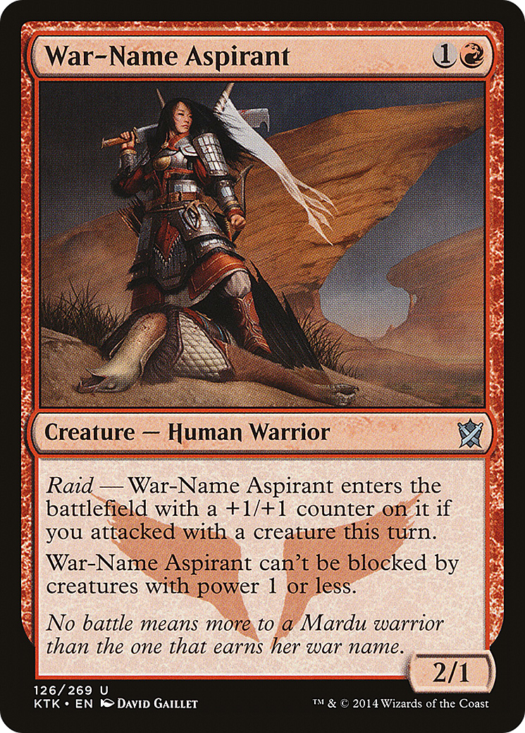 War-Name Aspirant (KTK-126) - Khans of Tarkir Foil-1