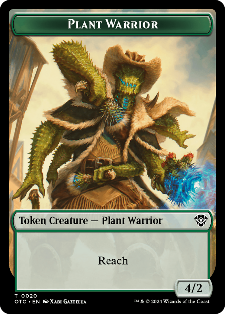 Plant Warrior (TOTC-020) - Outlaws of Thunder Junction Commander Tokens-1