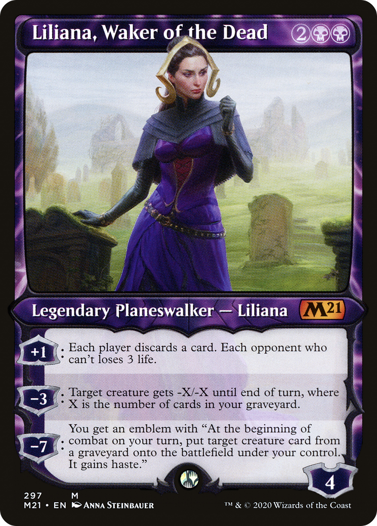 Liliana, Waker of the Dead (Showcase) [Core Set 2021]-1