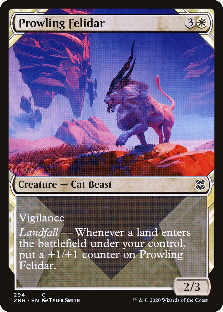 Prowling Felidar (Showcase) [Zendikar Rising]-1