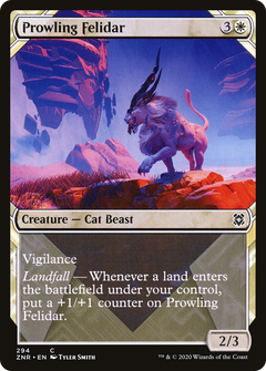 Prowling Felidar (Showcase) [Zendikar Rising]-1