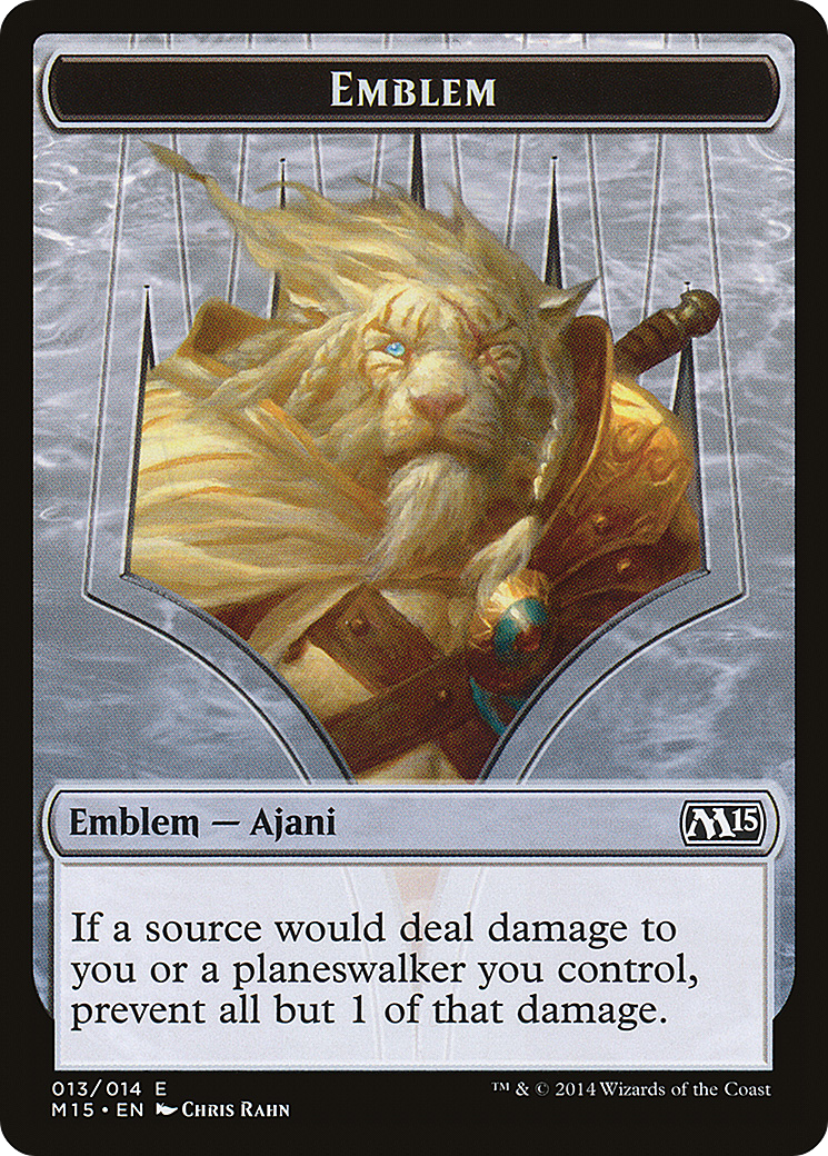 Ajani Steadfast Emblem [Magic 2015 Tokens]-1