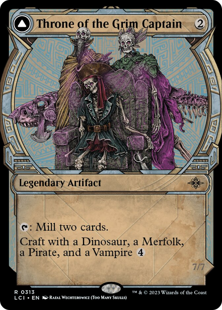 Throne of the Grim Captain // The Grim Captain (Showcase) [The Lost Caverns of Ixalan]-1