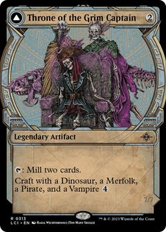 Throne of the Grim Captain // The Grim Captain (Showcase) [The Lost Caverns of Ixalan]-1