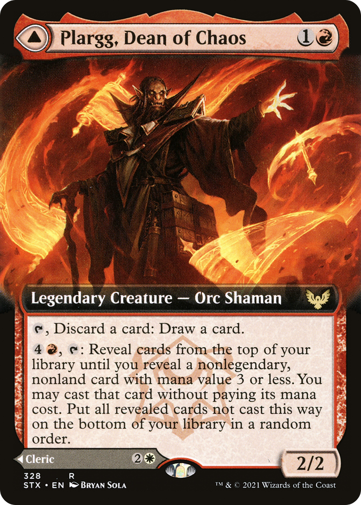 Plargg, Dean of Chaos // Augusta, Dean of Order (Extended Art) [Strixhaven: School of Mages]-4