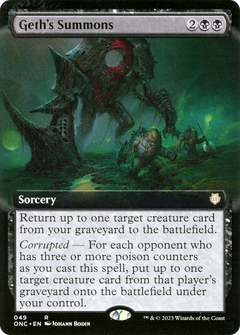 Geth's Summons (Extended Art) [Phyrexia: All Will Be One Commander]-1