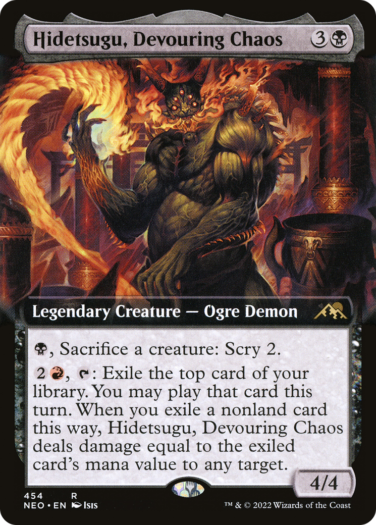 Hidetsugu, Devouring Chaos (Extended Art) [Kamigawa: Neon Dynasty]-1