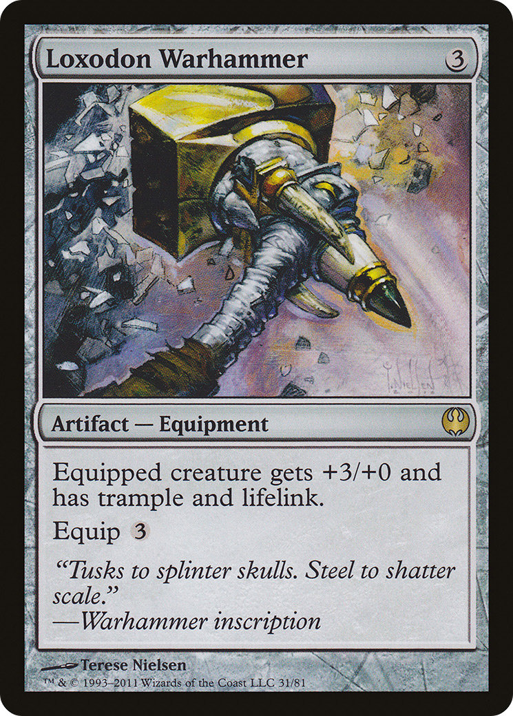 Loxodon Warhammer [Duel Decks: Knights vs. Dragons]-1
