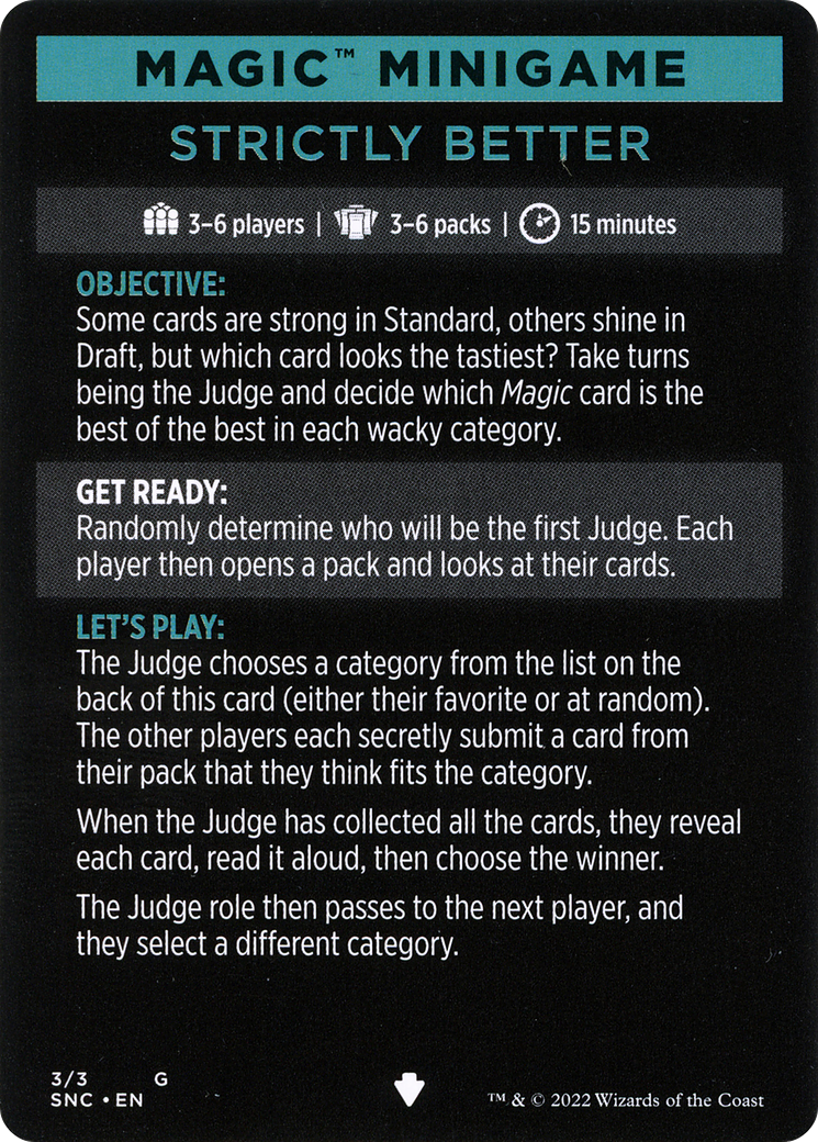 Strictly Better // Strictly Better (cont'd) (MSNC-003) - Streets of New Capenna Minigames Foil-3
