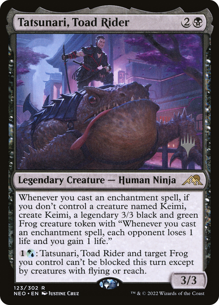 Tatsunari, Toad Rider (Promo Pack) [Kamigawa: Neon Dynasty Promos]-1