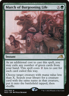 March of Burgeoning Life (Promo Pack) [Kamigawa: Neon Dynasty Promos]-1