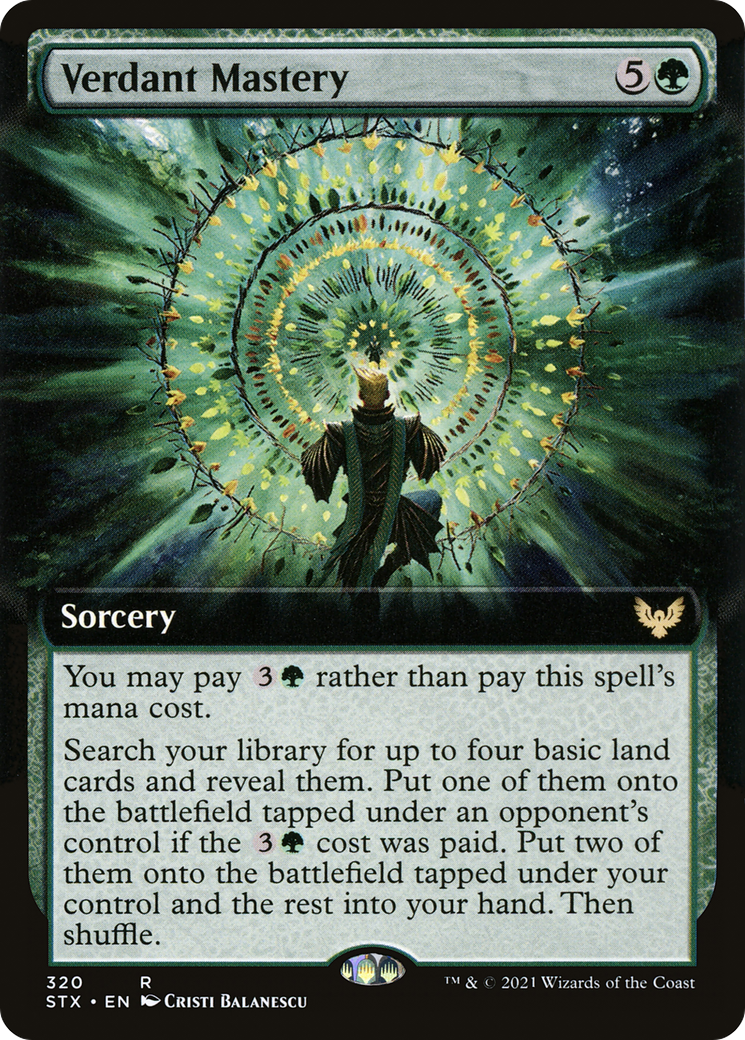 Verdant Mastery (Extended Art) (STX-320) - Strixhaven: School of Mages: (Extended Art) Foil-1