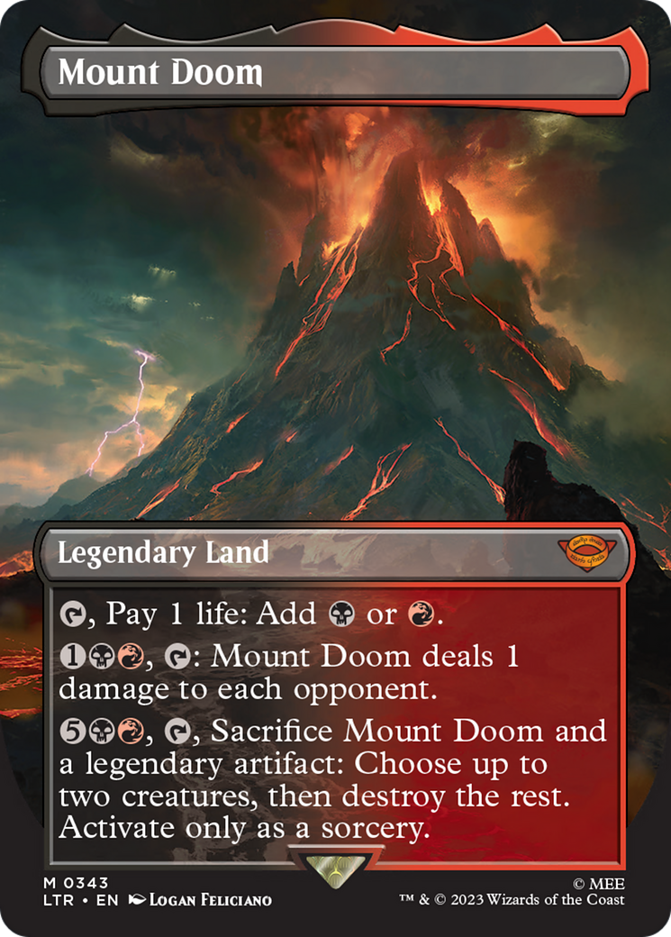 Mount Doom (Borderless Alternate Art) [The Lord of the Rings: Tales of Middle-Earth]-1