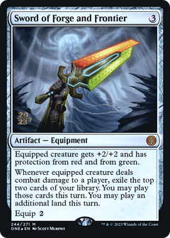 Sword of Forge and Frontier [Phyrexia: All Will Be One Prerelease Promos]-1