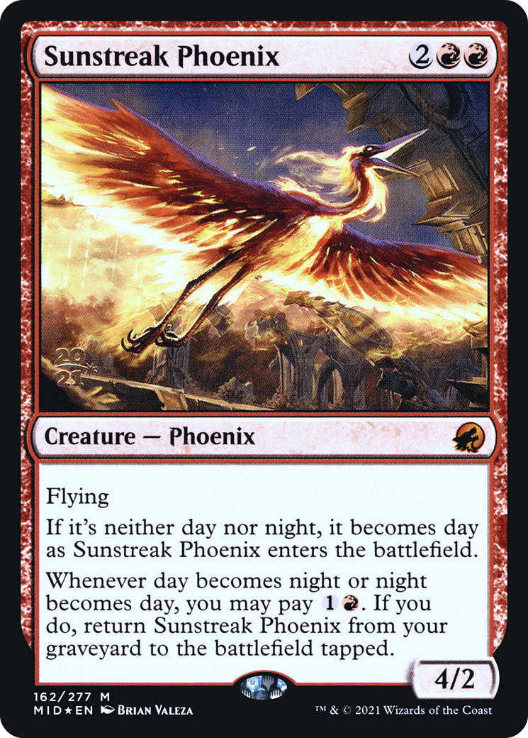 Sunstreak Phoenix [Innistrad: Midnight Hunt Prerelease Promos]-1