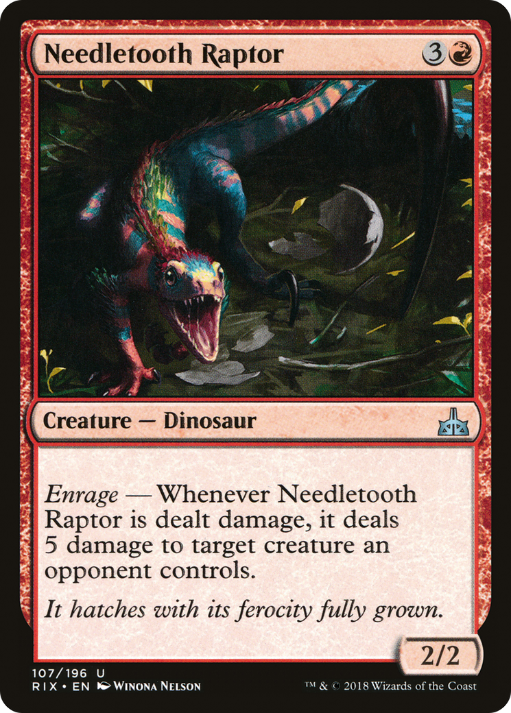 Needletooth Raptor [Rivals of Ixalan]-1