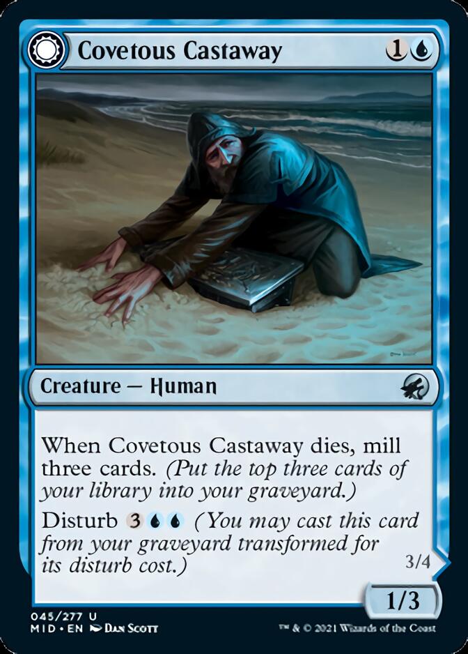Covetous Castaway // Ghostly Castigator [Innistrad: Midnight Hunt]-1