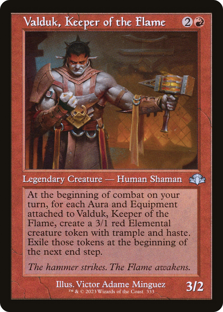 Valduk, Keeper of the Flame (Retro Frame) (DMR-333) - Dominaria Remastered-1