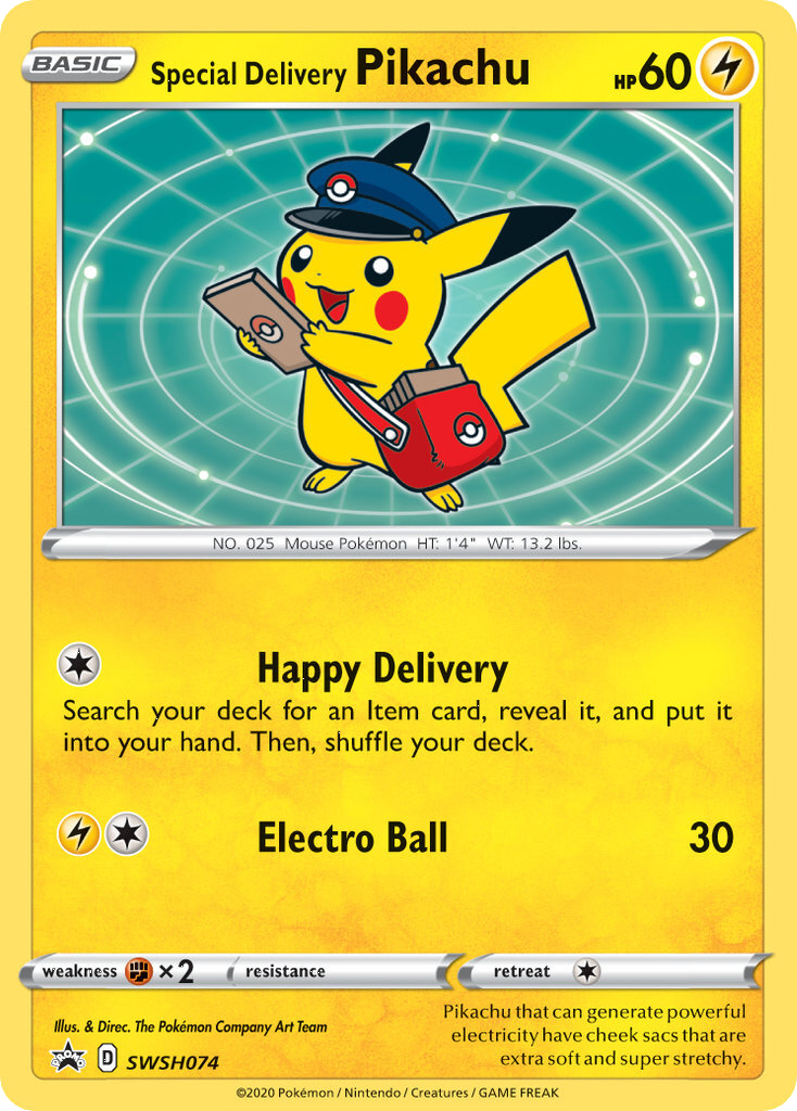 Special Delivery Pikachu (SWSH074) [Sword & Shield: Black Star Promos]-1