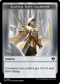 Elspeth, Sun's Champion Emblem // Copy (55) Double-Sided Token [Commander Masters Tokens]-1