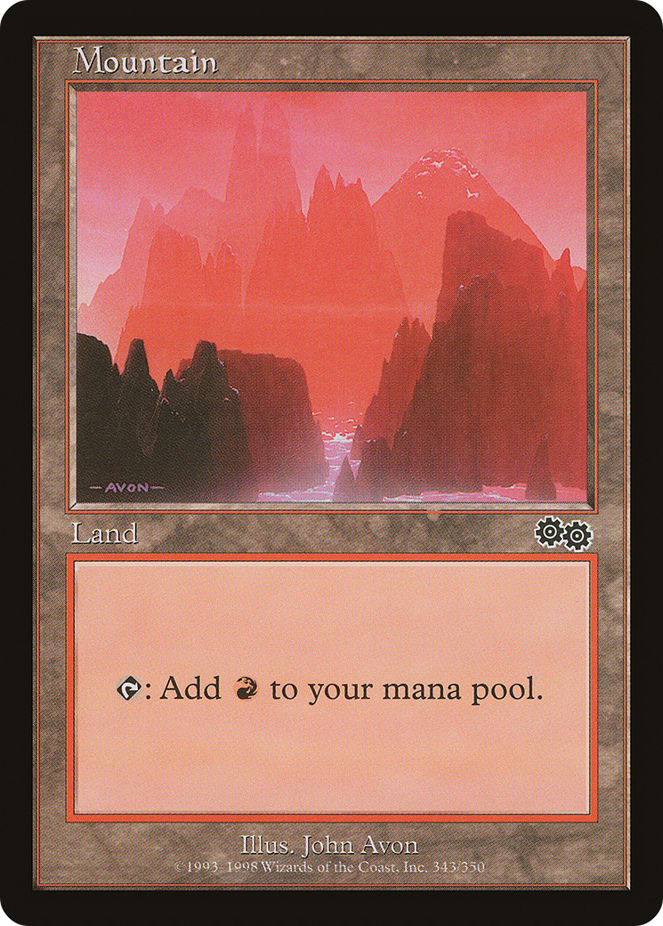 Mountain (343) [Urza's Saga]-1