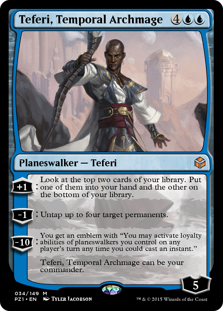 Teferi, Temporal Archmage (PZ1-034) - Legendary Cube Prize Pack-1