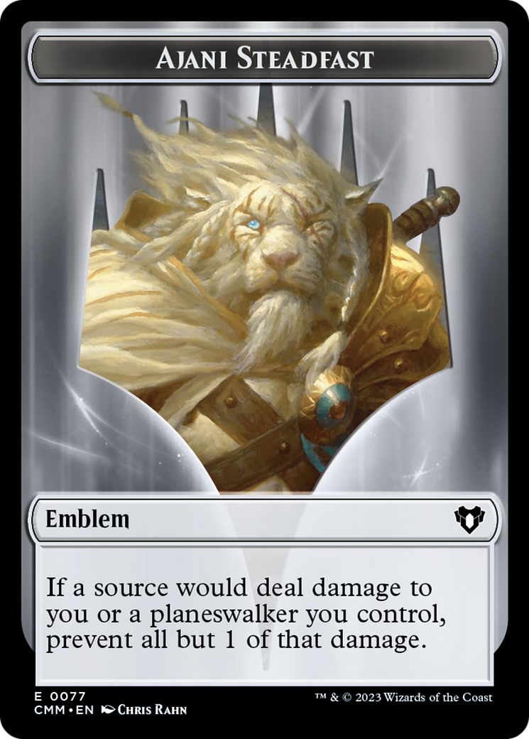 Ajani Steadfast Emblem (TCMM-077) - Commander Masters Tokens Foil-1