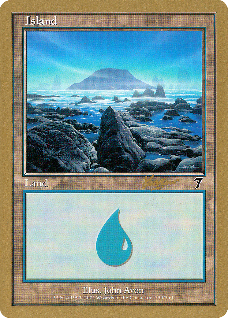 Island (334) - 2002 Sim Han How (7ED) (WCD-) - World Championship Decks 2002-1