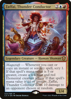 Zaffai, Thunder Conductor (C21-004) - Commander 2021 Foil-1