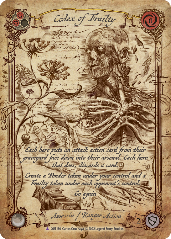 Codex of Frailty (Marvel Cold Foil) [OUT160] (Outsiders)  Cold Foil-1