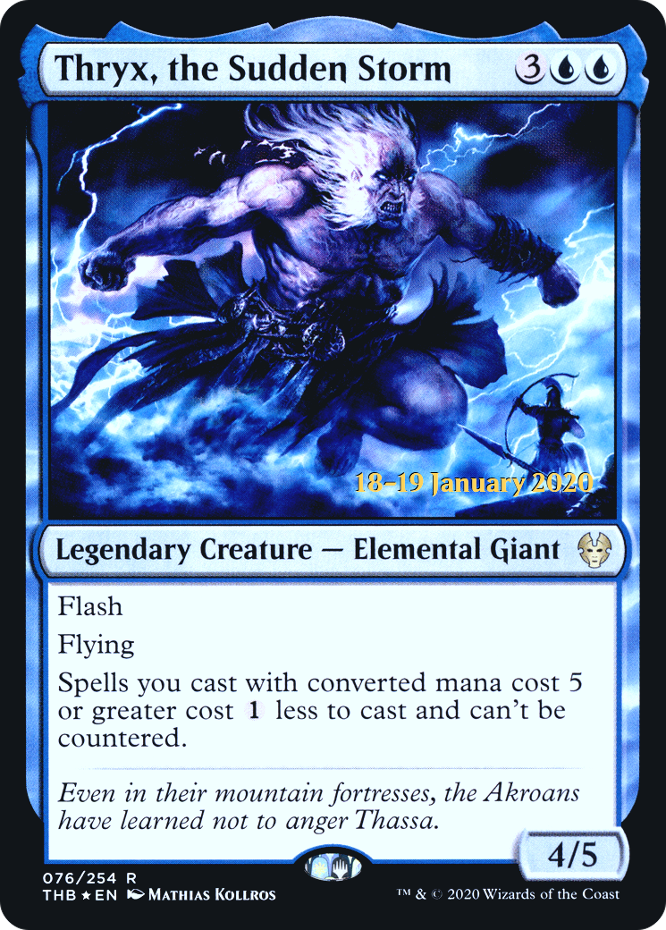Thryx, the Sudden Storm [Theros Beyond Death Prerelease Promos]-1