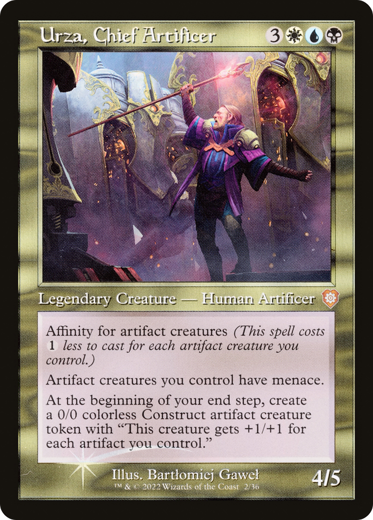 Urza, Chief Artificer (Retro Frame) (BRC-002) - The Brothers' War Commander Foil-1