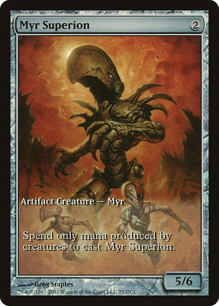 Myr Superion (Game Day) (Extended Art) [New Phyrexia Promos]-1