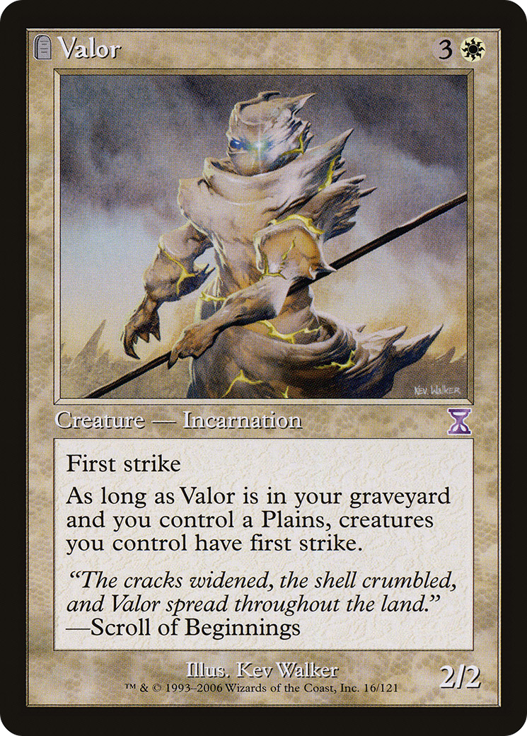Valor (TSB-016) - Time Spiral Timeshifted: (tombstone)-1