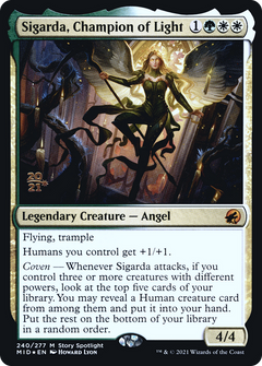 Sigarda, Champion of Light [Innistrad: Midnight Hunt Prerelease Promos]-1