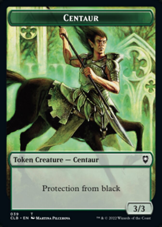 Horror // Centaur Double-Sided Token [Commander Legends: Battle for Baldur's Gate Tokens]-2