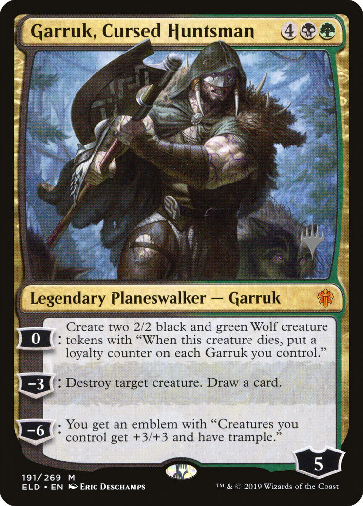 Garruk, Cursed Huntsman (Promo Pack) [Throne of Eldraine Promos]-1