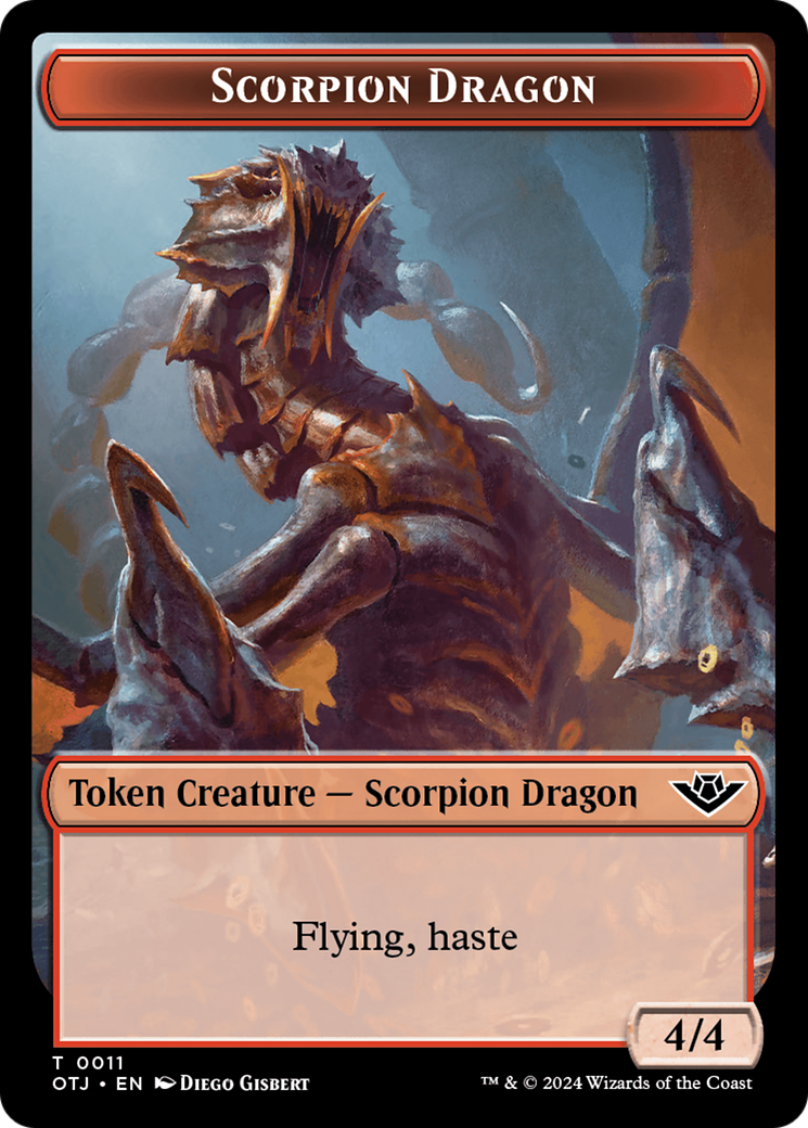 Scorpion Dragon // Plot Double-Sided Token [Outlaws of Thunder Junction Tokens]-1
