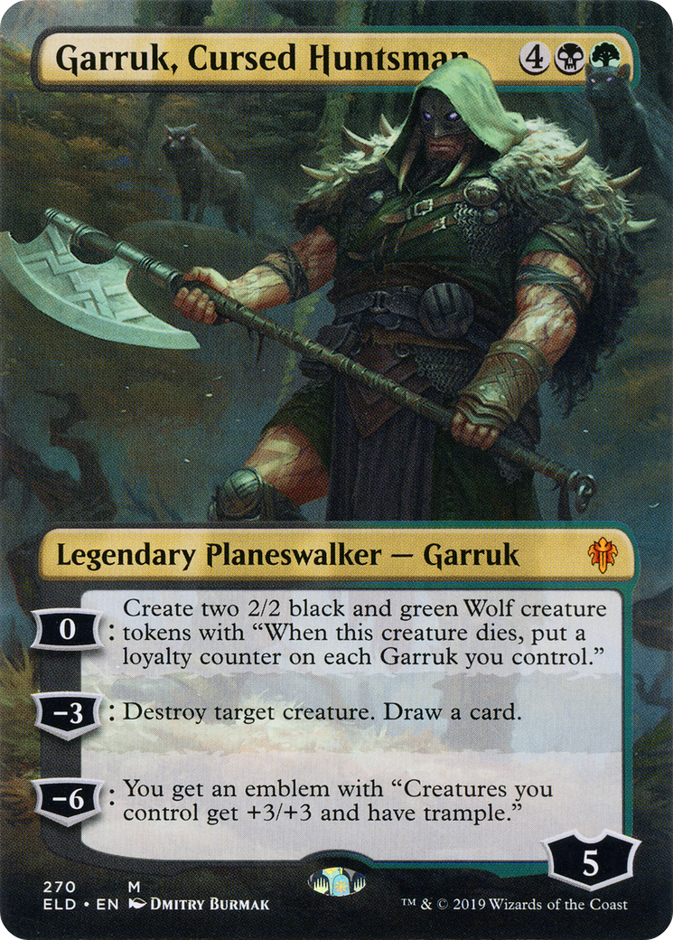 Garruk, Cursed Huntsman (Borderless) [Throne of Eldraine]-1