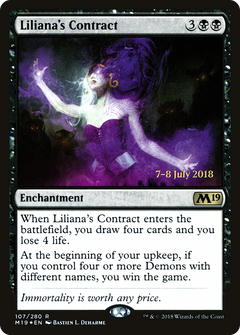Liliana's Contract [Core Set 2019 Prerelease Promos]-1