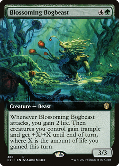 Blossoming Bogbeast (Extended Art) [Commander 2021]-1
