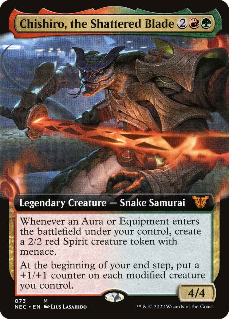 Chishiro, the Shattered Blade (Extended Art) [Kamigawa: Neon Dynasty Commander]-1