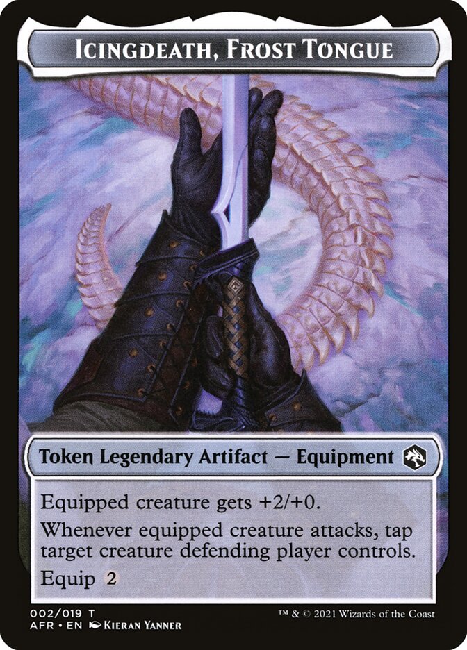 Wolf // Icingdeath, Frost Tongue Double-Sided Token [Dungeons & Dragons: Adventures in the Forgotten Realms Tokens]-2